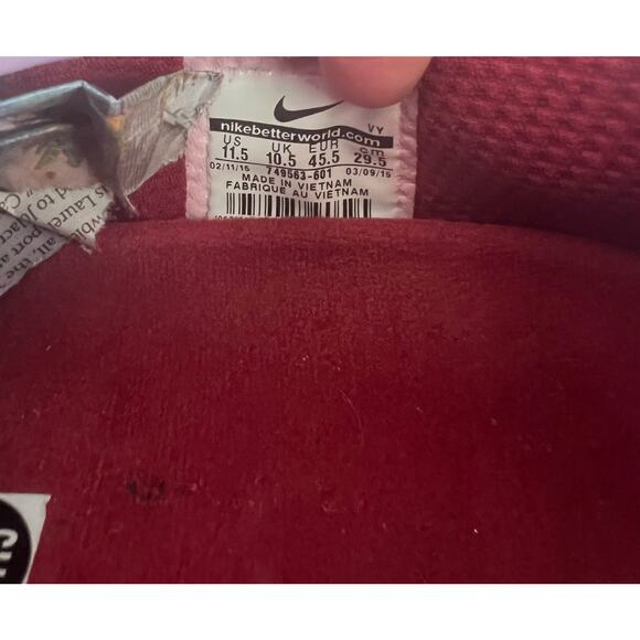 Mens Nike Paul Rodriguez 9 Elite SkateBoard Sneaker Color Red Gold Black Sz 11.5 - Picture 4 of 15